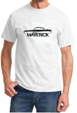 SIRENSTYLE 1970-77 Ford Maverick Classic Outline Design Tshirt hoodies/Short Sleeve men/Short Sleeves women
