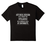 SIRENSTYLE Anti-Social Behavior is Intelligence - Non-conformist Shirt hoodies/Short Sleeve men/Short Sleeves women