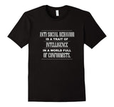 SIRENSTYLE Anti-Social Behavior is Intelligence - Non-conformist Shirt hoodies/Short Sleeve men/Short Sleeves women