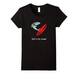 SIRENSTYLE Surf's Up, Chum! Funny Shark T-Shirt For Surfers. Novelty hoodies/Short Sleeve men/Short Sleeves women