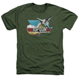 SIRENSTYLE Trevco Men's Top Gun Distressed Logo Heather Adult T-Shirt hoodies/Short Sleeve men/Short Sleeves women