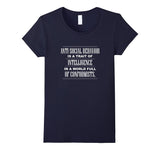 SIRENSTYLE Anti-Social Behavior is Intelligence - Non-conformist Shirt hoodies/Short Sleeve men/Short Sleeves women