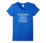 SIRENSTYLE Anti-Social Behavior is Intelligence - Non-conformist Shirt hoodies/Short Sleeve men/Short Sleeves women