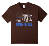 SIRENSTYLE I Back the Blue Dallas City Skyline Honorary TShirts hoodies/Short Sleeve men/Short Sleeves women