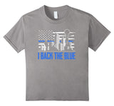 SIRENSTYLE I Back the Blue Dallas City Skyline Honorary TShirts hoodies/Short Sleeve men/Short Sleeves women