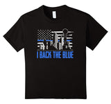 SIRENSTYLE I Back the Blue Dallas City Skyline Honorary TShirts hoodies/Short Sleeve men/Short Sleeves women