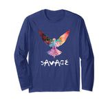 SIRENSTYLE Be a Maverick Be a Savage Parrot Logo Long Sleeve T-Shirt hoodies/Short Sleeve men/Short Sleeves women