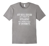 SIRENSTYLE Anti-Social Behavior is Intelligence - Non-conformist Shirt hoodies/Short Sleeve men/Short Sleeves women
