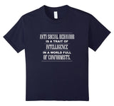 SIRENSTYLE Anti-Social Behavior is Intelligence - Non-conformist Shirt hoodies/Short Sleeve men/Short Sleeves women